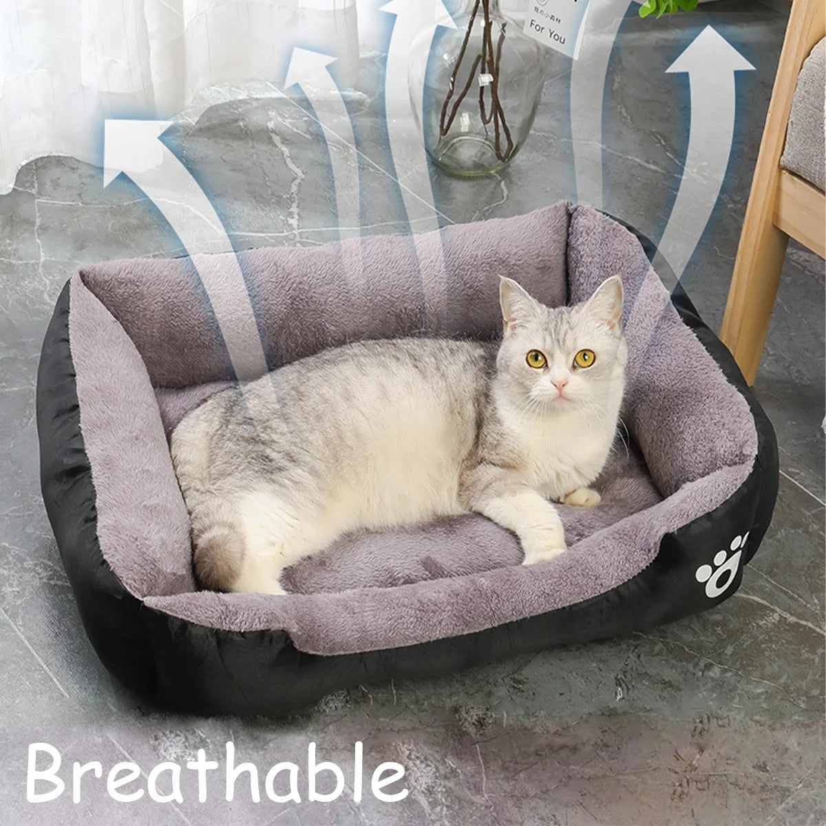 CozyNest Pet Bed – Soft & Waterproof Winter Bed for Dogs and Cats
