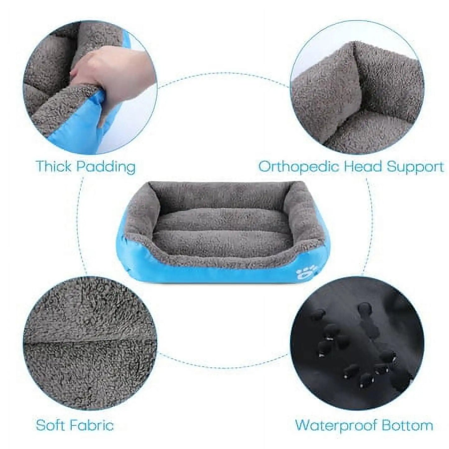 CozyNest Pet Bed – Soft & Waterproof Winter Bed for Dogs and Cats