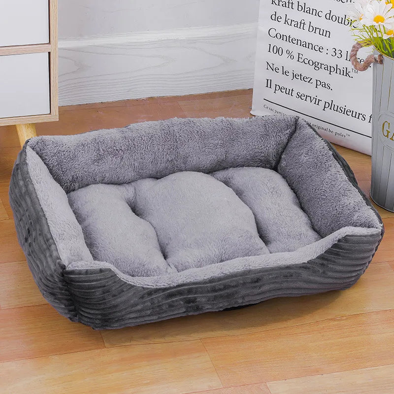 CozyNest Pet Bed – Soft & Waterproof Winter Bed for Dogs and Cats