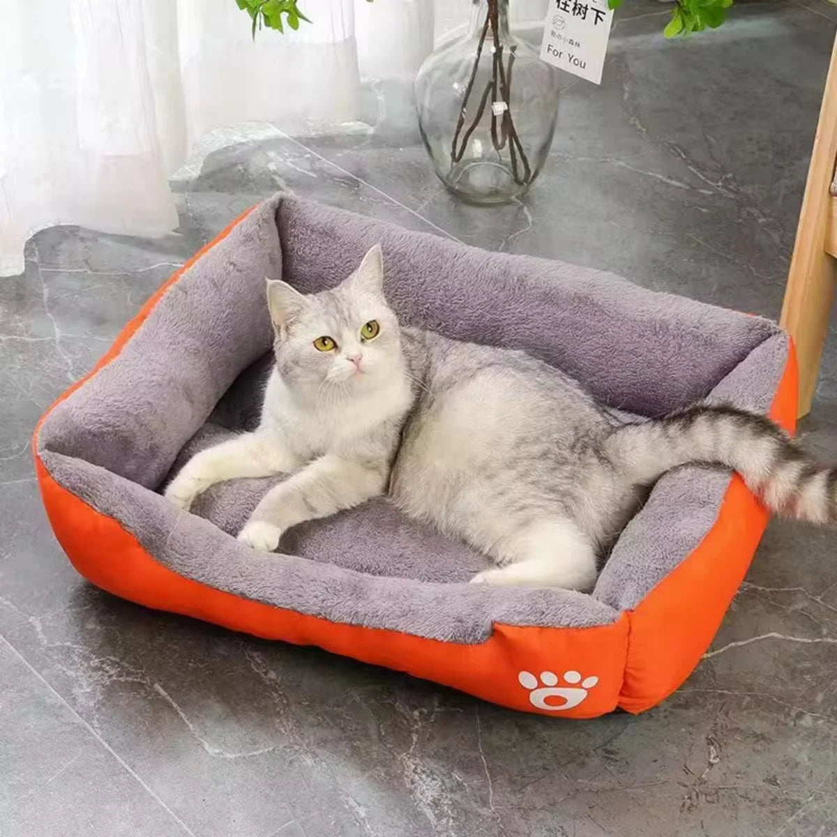 CozyNest Pet Bed – Soft & Waterproof Winter Bed for Dogs and Cats